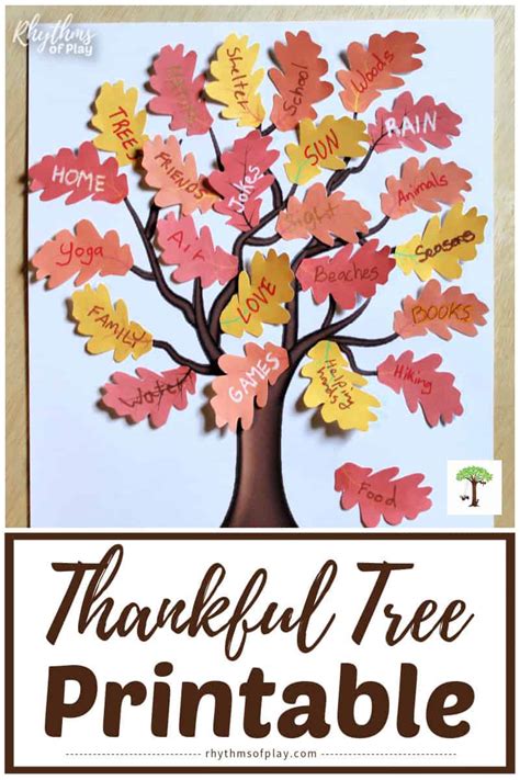 Free Printable Thankful Tree Leaves